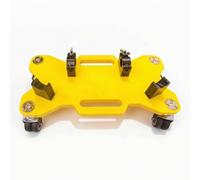 PETSOLA Chariot Déplacement avec roulettes Pivotant Chariot avec Roues Pivotantes Bas Profil Diable Roues Pivotantes pour Garage, Atelier, Support De Remorque Jaune pour Kart Ninebot
