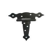 PETSOLA Charnière En T Décorative En Fer Noire Gond Porte Vis Fraisés Traditionnel pr Ateliers, 15 Cm