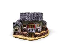 PETSOLA Chaumière Miniature avec Porche Texturé Maison Enchanteur Compact Décoration pour Jardin Féerique, Blanc