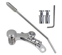 PETSOLA Chevalet Tremolo pour Guitare Électrique Pont Vibrato Cordier Sillet à Rouleaux Structure en Alliage de Zinc pour Jeu Stable et Courbes de Hauteur, Argent