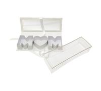 PETSOLA Coffret Cadeau Floral élégant pour Occasions Spéciales, blanc