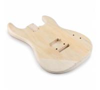 PETSOLA Corps de Guitare Électrique Corps Caisse Ébauche Bois Massif Poplar Résonant Forme Contournée Accès Aisé aux Aigus Cavités Préusinées Micros et