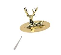 PETSOLA Couvercle de Bougie En Pot pour Une Combustion Uniforme, Manchon Diffuseur de Parfum, Idéal pour Les Bougies En Pot, Décoration de Noël pour Le Salon, Elk H 5.7cm