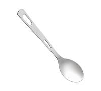 PETSOLA Cuillère Manche Longue Ensemble Fourchette Couteau Spork Ustensiles Portables en Titane Léger Fonction Adapté pour Randonnée Camping Pique-niq, cuillère
