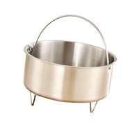 PETSOLA Cuiseur Vapeur en Acier Inoxydable pour Légumes, Panier Vapeur Multifonctionnel, Insert Vapeur pour Brioches et Raviolis, avec Soutien, 13.8 Cm X 8 Cm