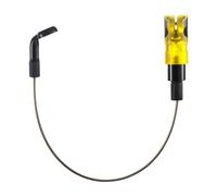 PETSOLA de Morsure de Pêche Chaîne D'Alerte à Bascule pour Carpe Indicateur de Balancement Matériau INOX et PP Fonction Sensibilité Élevé C, Jaune