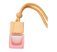 PETSOLA Diffuseur Voiture Flacon Suspendu Bouteille Parfum Organisateur Accessoire Automobile Bois Verre Élégant Fonction Adapté Aux Voitures Bureaux Salons C, Rose