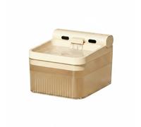 PETSOLA Embout d'eau Courante à Eau Gran Capacité 4 L Tête d'eau Courante Pet sans Fil Buse Fleur, Abricot Thé, Modèle De Détection De Base