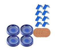 PETSOLA Ensemble D'accessoires pour Pigeons avec 4 Tapis de Nidification, Qualité Supérieure, Professionnel, Portable, Léger, Comprenant 4 Mangeoires pour