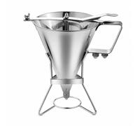 PETSOLA Entonnoir à Piston avec Support Alimentaire Entonnoir à Mesure avec Support Ustensile pour Cupcakes