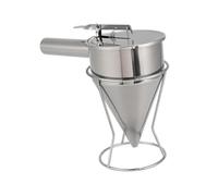PETSOLA Entonnoir En Acier Inoxydable Distributeur de Pâte à Crêpes avec Support Outil de Pâtisserie Verseur de Bougie Anti-fuite Adapté à La Cuisine Pâtisser, Bouche 12 Mm