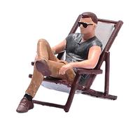 PETSOLA Figurine Masculine Miniature Peinte Au 1/64e pour Trains Miniatures Architecturaux