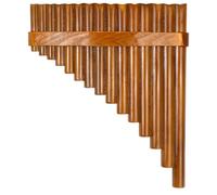 PETSOLA Flûte Pan à 15 Tuyaux Réglable Flûte Pastorale Bambou Traditionnel Instrument pour Pratique, Main Gauche Left-Hand