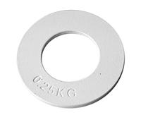 PETSOLA Fractional Weights Disque Plaque Progressive Disque de Poids pour Barres Standards Mini Plaque Incremental Accessoire D'Entraînement Acier Adapté pour, Blanc 0.25kg