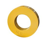 PETSOLA Fractional Weights Disque Plaque Progressive Disque de Poids pour Barres Standards Mini Plaque Incremental Accessoire D'Entraînement Acier Adapté pour, Jaune 1kg