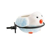 PETSOLA Gamelle pour Oiseaux avec Support à Pince, Mangeoire en Céramique pour Perruches Calopsittes, Hamsters, Inséparables, Aras et Pinsons, Bleu