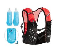 PETSOLA Gilet de Course avec Sac D'Hydratation Veste pour Trail Running Équipement D'Hydratation Compacte avec Poche à Eau 1.5l Sac à Dos pour Rand , avec 2 Bouteilles