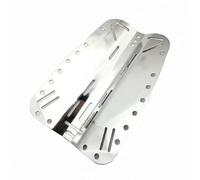 PETSOLA Gilet de Flottabilité de Plongée Gilet Harnais Backplate Support Bouteille Plaque Dorsale Carbone Ergonomique Maintien du Cylindre et Accessoires , Blanc , Plaque Arrière en Acier Inoxydable