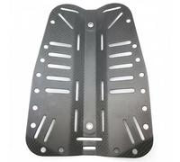 PETSOLA Gilet de Flottabilité de Plongée Gilet Harnais Backplate Support Bouteille Plaque Dorsale Carbone Ergonomique Maintien du Cylindre et Accessoires , Noir , Plaque Arrière en Fibre De Carbone