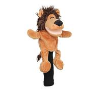PETSOLA Golf Club Headcover Bois Driver Housse Peluche Protecteur Créatif Fonction Cadeau Adapté pour Hommes Femmes Amateurs de Golf, Lion Brun