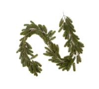 PETSOLA Guirlande de Noël Réaliste en Vigne Verte, Décoration de Noël Rustique, Plante Artificielle, Guirlandes de Noël pour La Porte D'entrée de La, Vert