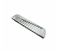 PETSOLA Harmonica Chromatique Peigne de Rechange Peigne Harmonica Pièce Instrument Accessoire Réparation Corps en Aluminium Circulation d'Air Stable Réponse, Long