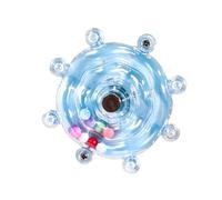 PETSOLA Hochet Rotatif pour Perroquet, Jouet Interactif Portable et Facile à Installer pour Perruches et Perruches Ondulées, Bleu