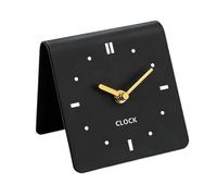 PETSOLA Horloge de Table Pièce Principale Tablette Carrée Ornement Acrylique Solution Antibruit Utilisée pour Cadeau Décoration Maison Chambre Bureau Entrée É, Noir