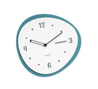 PETSOLA Horloge Murale Créative Pendule Murale Décoration de Maison Horloge de Café en Acrylique de Qualité pour Un Affichage Clair dans Le Salon La Chambre, Bleu Cyan