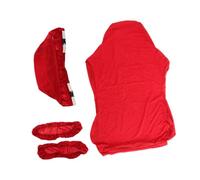 PETSOLA Housse de Chaise Gaming Protection Siège Ordinateur Housse de Fauteuil Extensible Tissu Spandex Amovible avec Accoudoirs Adaptée pour Bureau Salle D'É, Rouge