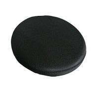 PETSOLA Housse de Tabouret Bar Extensible Couvre de Chaise Ronde Coussins de Siège 4 Tailles au Choix - Noir 33cm