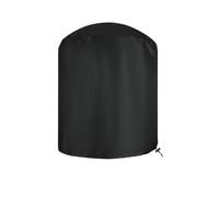 PETSOLA Housse Ronde Barbecue Protection Housse Barbecue Ronde Résistant à Intempéries Accessoire Jardin pour Extérieur, Gris, Diamètre 71xHauteur 56cm