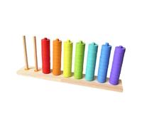 PETSOLA Jeu de Tri et D'empilage par Couleurs, Puzzle éducatif, Jouet Sensoriel, Anneaux Colorés, Cadeau d'anniversaire pour Filles et Enfants de 1 à, 7 Couleurs