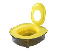 PETSOLA Kit D'Entraînement Toilette Chat Litière Système Bac Polypropylène Réutilisable Structure Confortable Entretien Facile pour Chats Adapté Maiso, Jaune