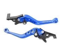PETSOLA Levier de Frein Levier Poignée Commande en Aluminium Résistant Molette à 6 Positions pour Ajuster la Distance Compatibilité Freinage Double Disque, Bleu