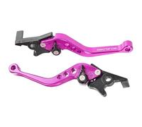 PETSOLA Levier de Frein Levier Poignée Commande en Aluminium Résistant Molette à 6 Positions pour Ajuster la Distance Compatibilité Freinage Double Disque, Violet