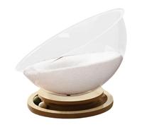 PETSOLA Lit Capsule pour Chat, Nid pour Chaton, Jouets en Forme de Balle, Mobilier pour Chat, Accessoires pour Animaux Four Seasons, Accessoires pour Chats, C, MDF with Mat L