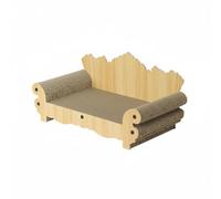 PETSOLA Lit Griffoir en Carton Résistant à l'usure Accessoire Animalier Double Usage Jeu et Repos pour s, ons, Salon, Intérieur, Haute Qualité