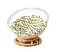 PETSOLA Lit pour Chat en Forme de Capsule Spatiale - Accessoires pour Animaux de Compagnie - Transparent - Facile à Nettoyer - Robuste - Nid, Base Ronde