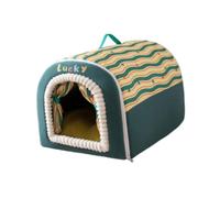 PETSOLA Lit pour Chien en Forme de Maisonnette, 2 Façons D'utiliser, Abri pour Animaux, Coussin épais, Confortable, Niche Compacte et Chaude, Chenil pour, XL
