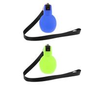 PETSOLA Lot de 2 Sifflets de Sport Portables et Robustes, avec Cordon, en PVC Léger, Parfaits pour L'entraînement de Football, Vert Bleu Royal