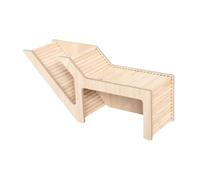 PETSOLA Maison en Bois pour Hamster, Cachette pour Hamster, Château pour Petits Animaux, Cabane en Bois pour Gerbilles, Chinchillas et Rats, Rectangle