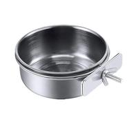 PETSOLA Mangeoire pour Oiseaux, Abreuvoir et Mangeoire en Acier Inoxydable pour Perruches Ondulées, Inséparables, Chinchillas et Autres Oiseaux, S
