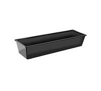 PETSOLA Mangeoire Pratique de Grande Capacité, Rectangulaire, à Rainures Profondes, pour Chevaux et Autres Animaux D'élevage en Extérieur, Noir