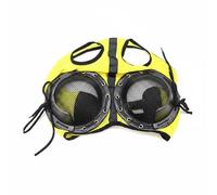 PETSOLA Masque Anti-Sable Cheval Respirant Œillères Cheval Vue Nette Lunettes Équitation Filet pour Chevaux Course, Extérieur, Jaune