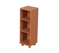 PETSOLA Mini Armoire Miniature Étagère Bibliothèque Rangement PLA Trois Niveaux Construction Réaliste pour Fournitures Salle de Bain Bocaux Salon Adapté aux, Style A