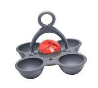 PETSOLA Minuteur Oeuf pour Cuisson Douce Dure Moyenne Support Œuf Inclus Changement Couleur Résine Nylon Pratique pour Famille Cadeau Taille, Gris Rouge