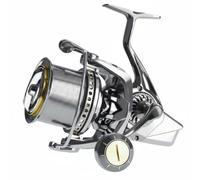 PETSOLA Moulinet de Pêche Métal 4 Mots Clés Moulinet Frein Manivelle Poignée Réversible Gauche Droite et Construction Solide 25 Kg de Frein Adapté aux de Pêche au Leurre Surfcasting, 8000
