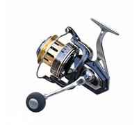 PETSOLA Moulinet de Pêche Moulinet Frein Lancer Long Jet Rotatif Construction Métal Aluminium Tirage Puissant Rotation Fluide Adapté à Pêche du Bord Bateau Entraînement Quotidien, FB2500