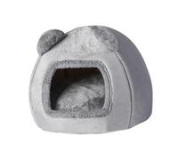 PETSOLA Niche pour Chat et Chien, Tente D'intérieur Confortable chauffante, Lit Douillet pour Chatons et Chiens, Utilisable à L'intérieur Comm, Gris